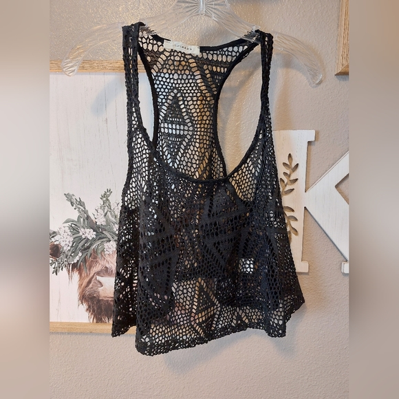 See Through Black Tank Top - Picture 1 of 2